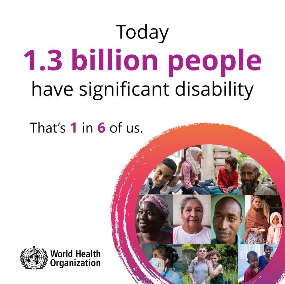 An estimated 1.3 billion people – or 16% of global population worldwide – experience a significant disability today. Persons with disabilities have the right to the highest attainable standard of health as those without disabilities.