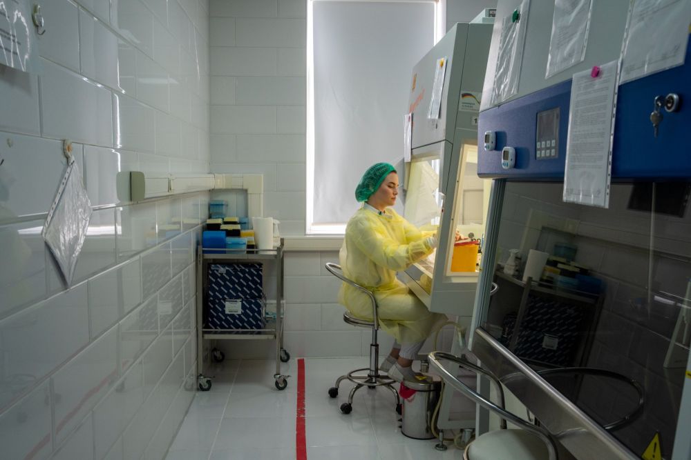 Woman in a lab 
