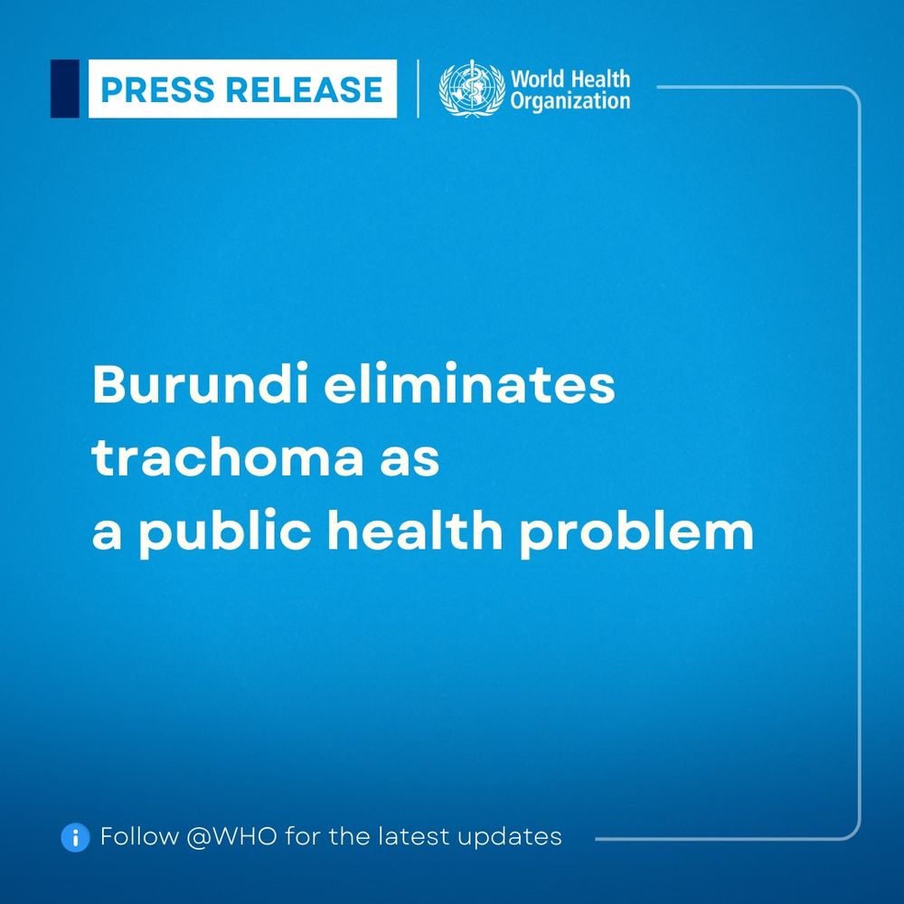 Burundi has eliminated trachoma as a public health problem.