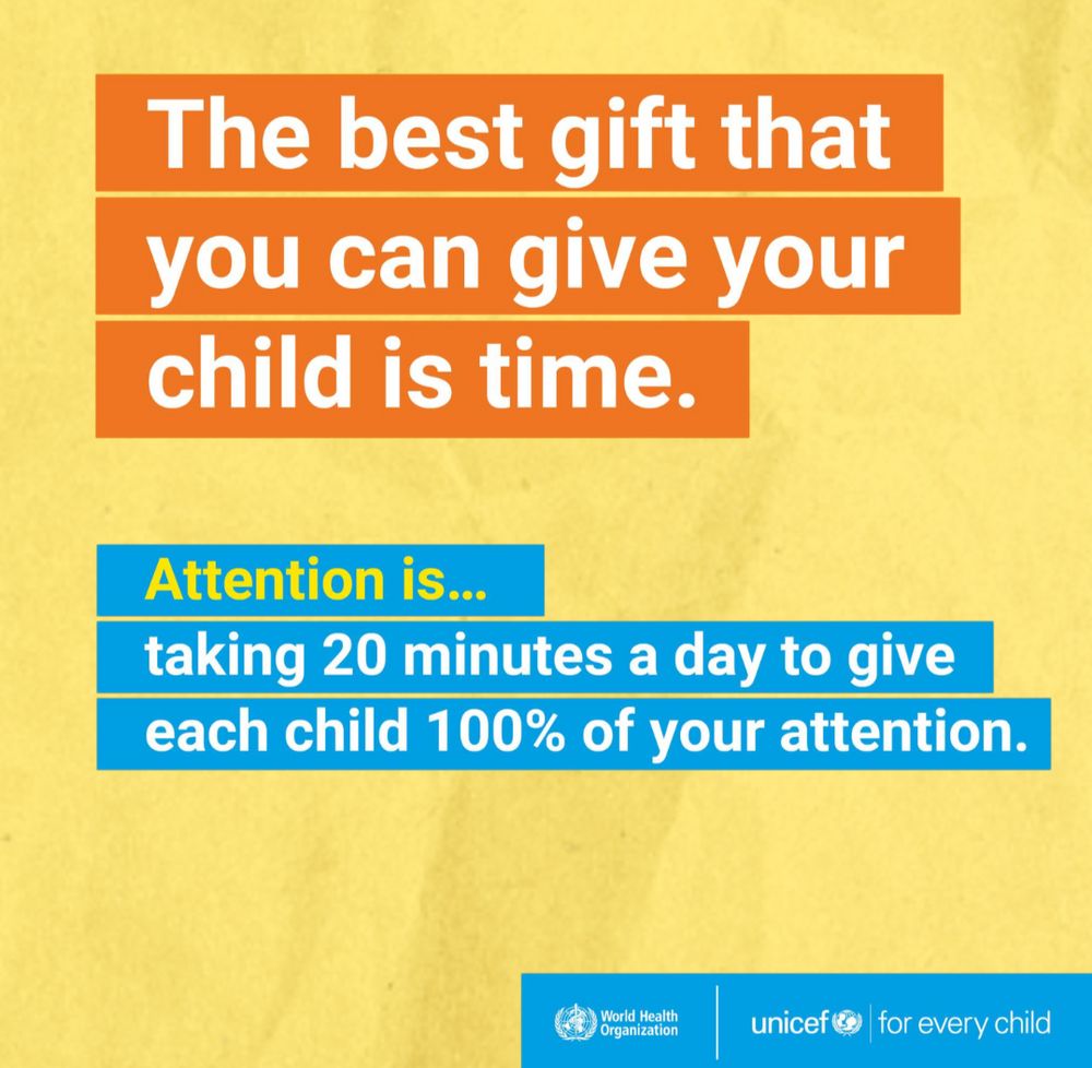 The best gift that you can give your child is time. Attention is... taking 20 minutes a day to give each child 100% of your attention.