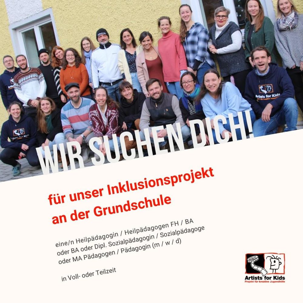 Ein Stellengesuch von Artists for Kids: Wir suchen Verstärkung für unser "STAR" - Team an der Grundschule Bergmannstraße für heilpädagogische Beratungsangebote und spezifische Förderung von Grundschulkindern in Kleingruppen und Einzelsettings. 
Interesse geweckt? 

Weitere Infos findest Du hier:
https://artists-for-kids.de/job/verstaerkung-im-bereich-der-inklusionsarbeit-an-der-grundschule-bergmannstrasse/