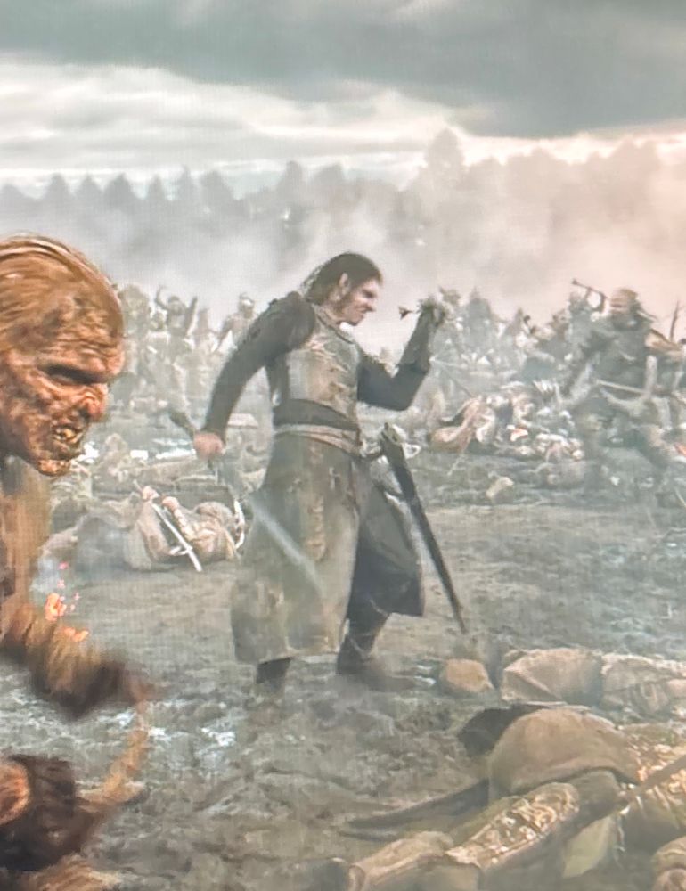 Adar catching Arondirs arrow 