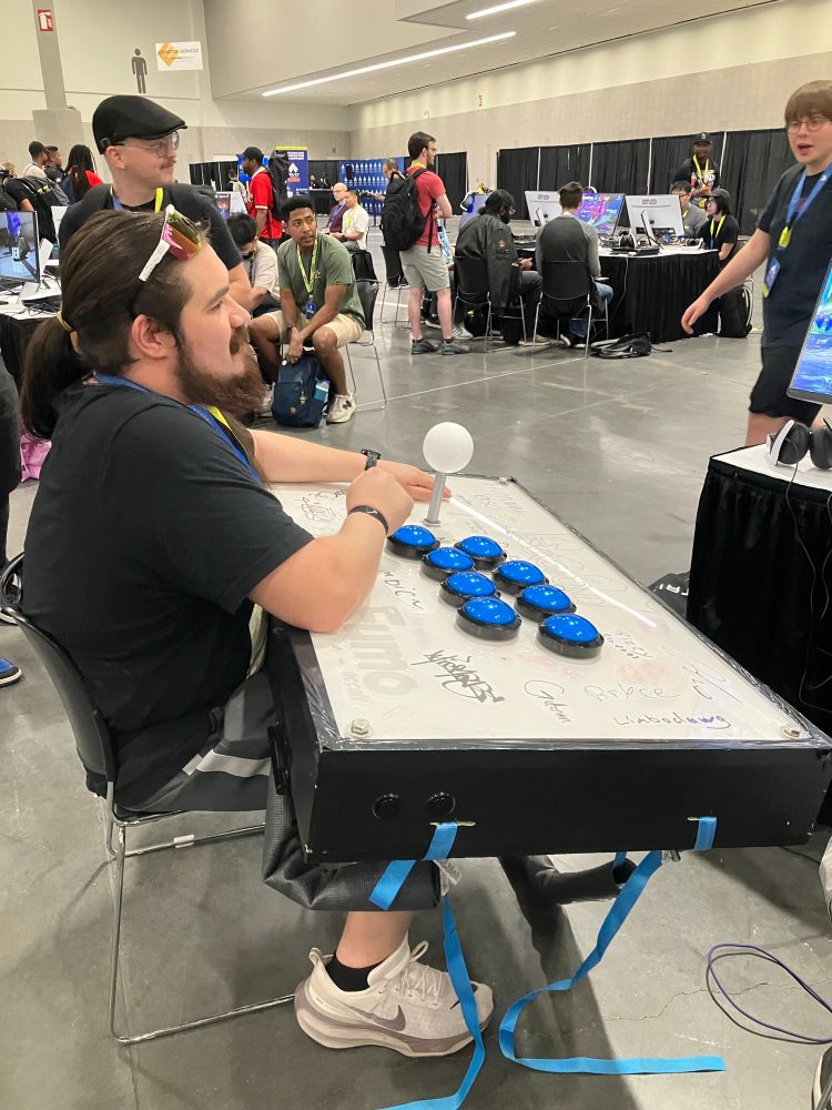 Yes I wrote it that way on purpose, the joystick is ginormous