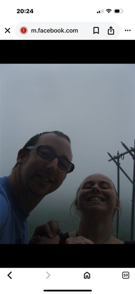 Me and my mate surrounded by mist with zero view