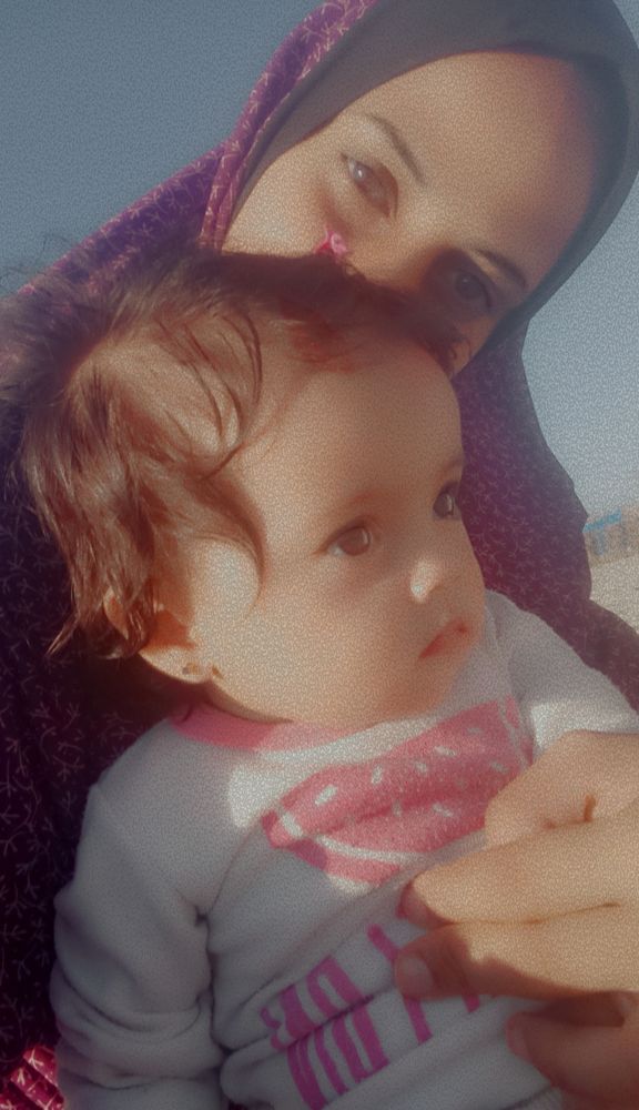 In displacement with my daughter Sara.

