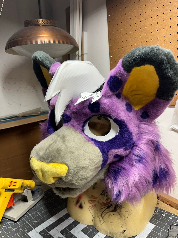Purple cheetah fursuit work in progress