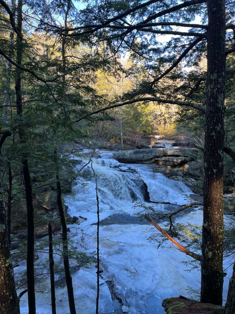 Waterfall with ice