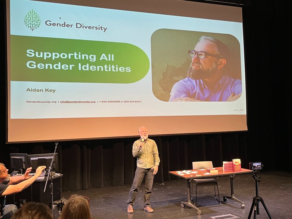 Aiden Key from GenderDiversity.com giving a talk on "Supporting All Gender Identities"