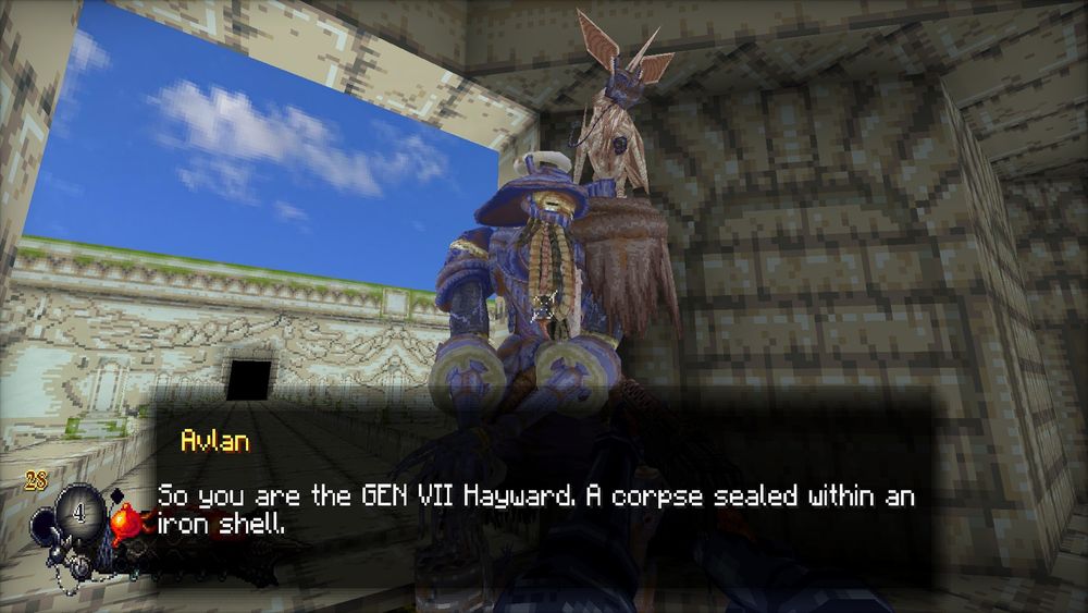 a strange tentacle faced man with what looks like an undead bat on his shoulder