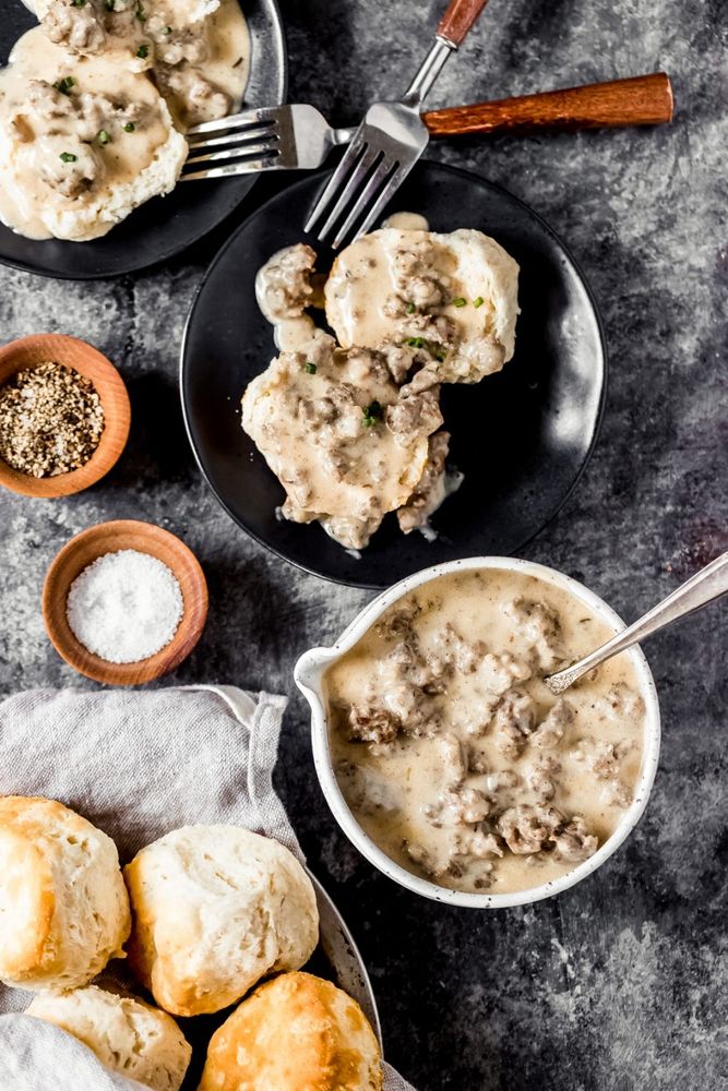 Biscuits and venison gravy