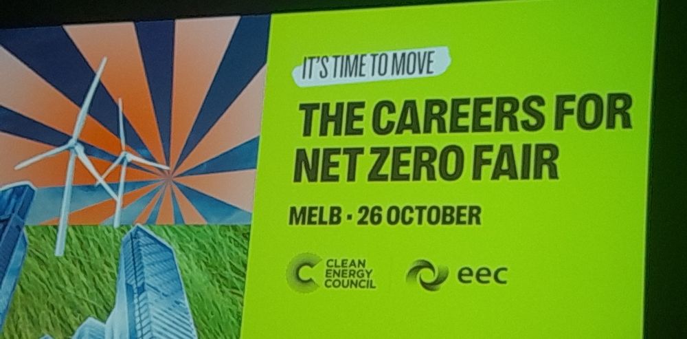 Screen at the careers fair