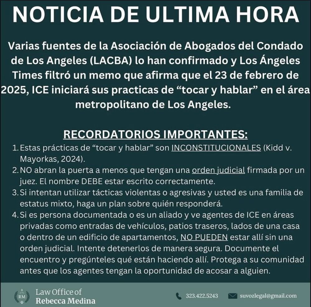 ICE tus derechos en Español