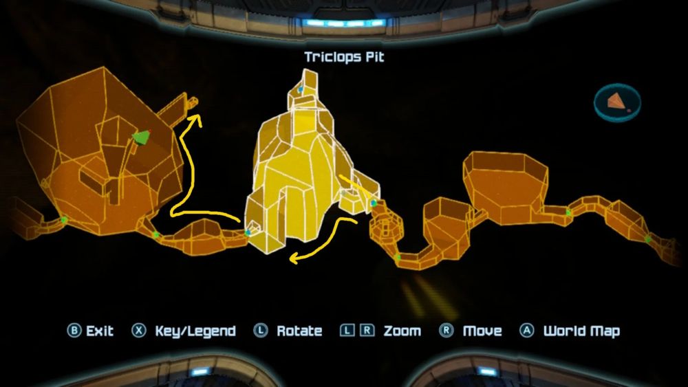 The 3D map from Metroid Prime.