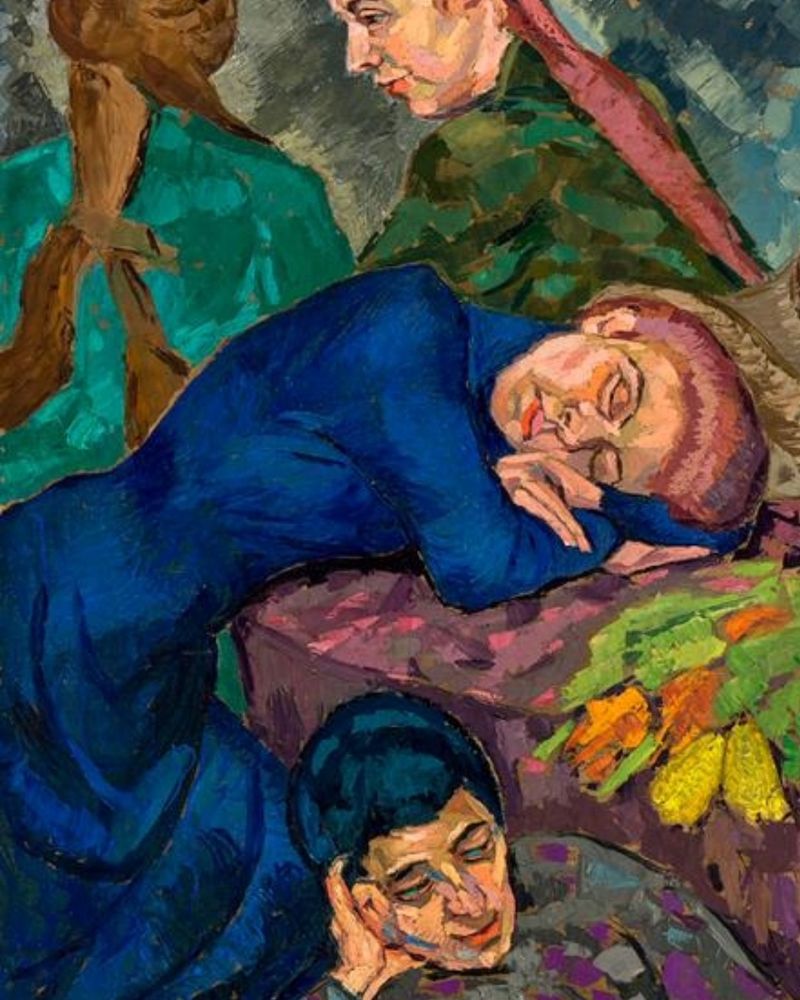 Drei Menschen, die tief in Gedanken versunken zu sein scheinen.