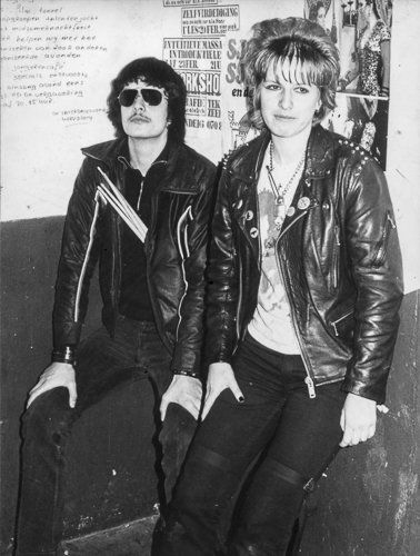 Maarten, drums and Terry, bass/vocals of Cheap 'n' Nasty in Voorschoten, March 1980, opening for Crass and Poison Girls