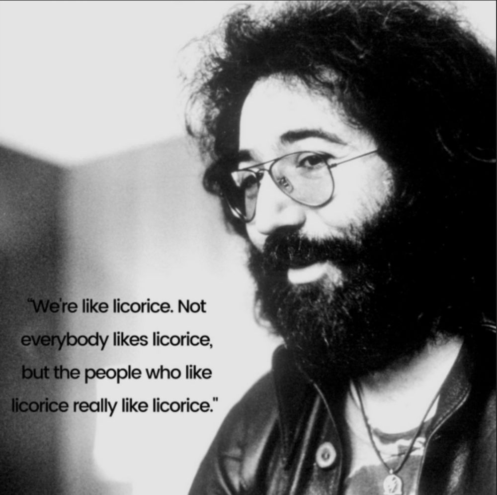 Mr. Garcia's famous "licorice" quote accompanied by photo.