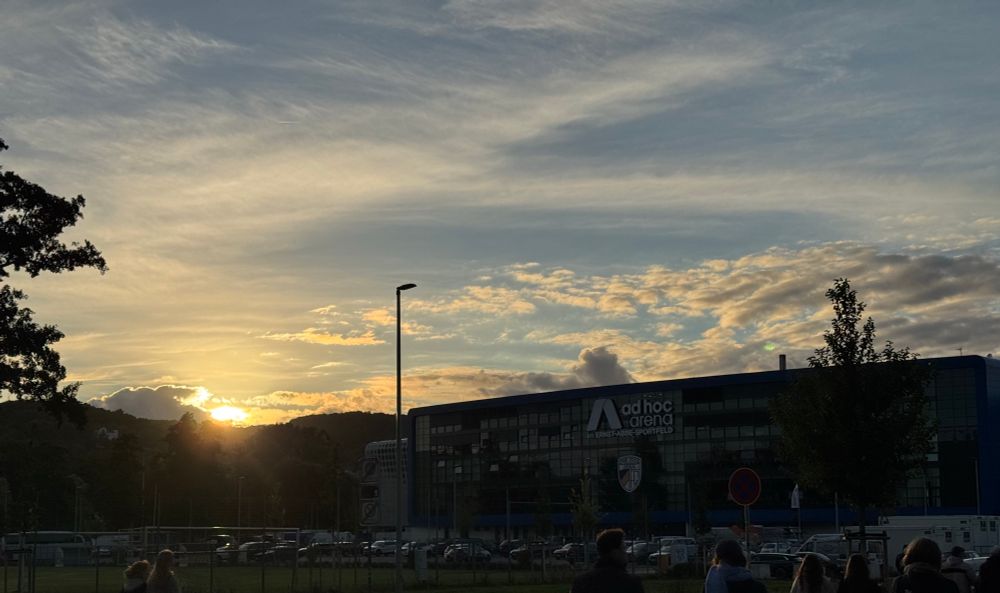 Sonnenuntergang über dem Ernst-Abbe-Sportfeld