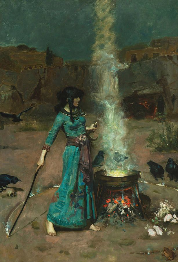 John William Waterhouse - The Magic Circle,