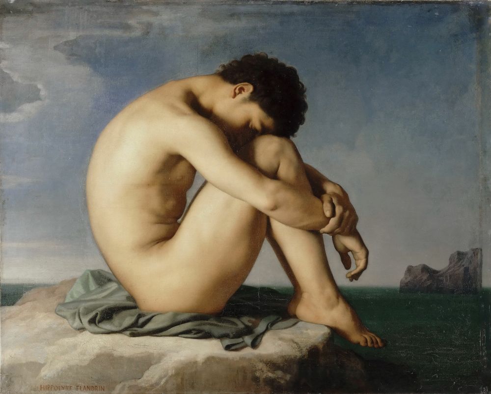 Young Man by the Sea -  Hippolyte Flandrin (1805-1864)
