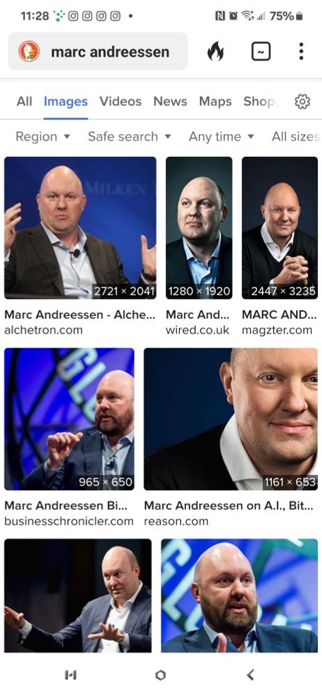 A google image search of mark andreesson showing is very egglike head from a variety of angles.