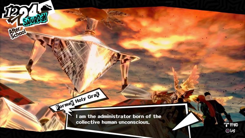 Yaldabaoth, a JRPG boss from Persona 5, says: "I am the administrator born of the collective human unconscious."