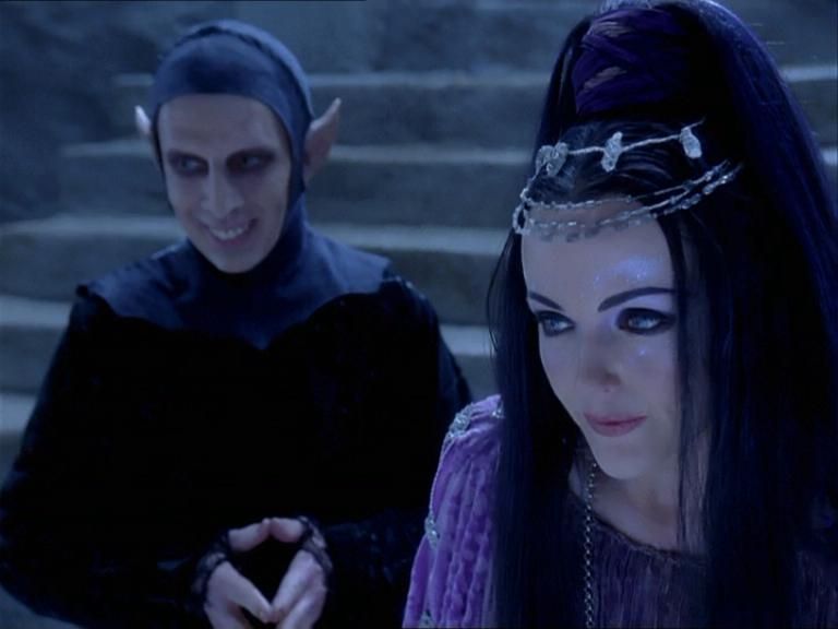 Martin Short as Frick and Miranda Richardson as Queen Mab in Merlin