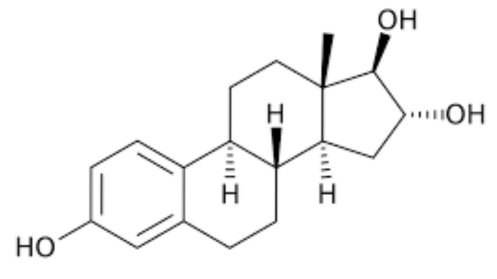 Formula de la hormona femenina Estrógeno.