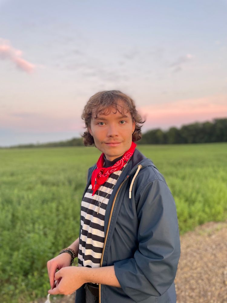 photo of me in a sunset cornfield
