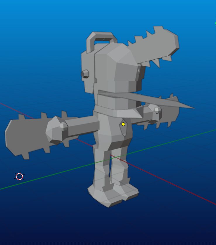Low poly 3d chibi character