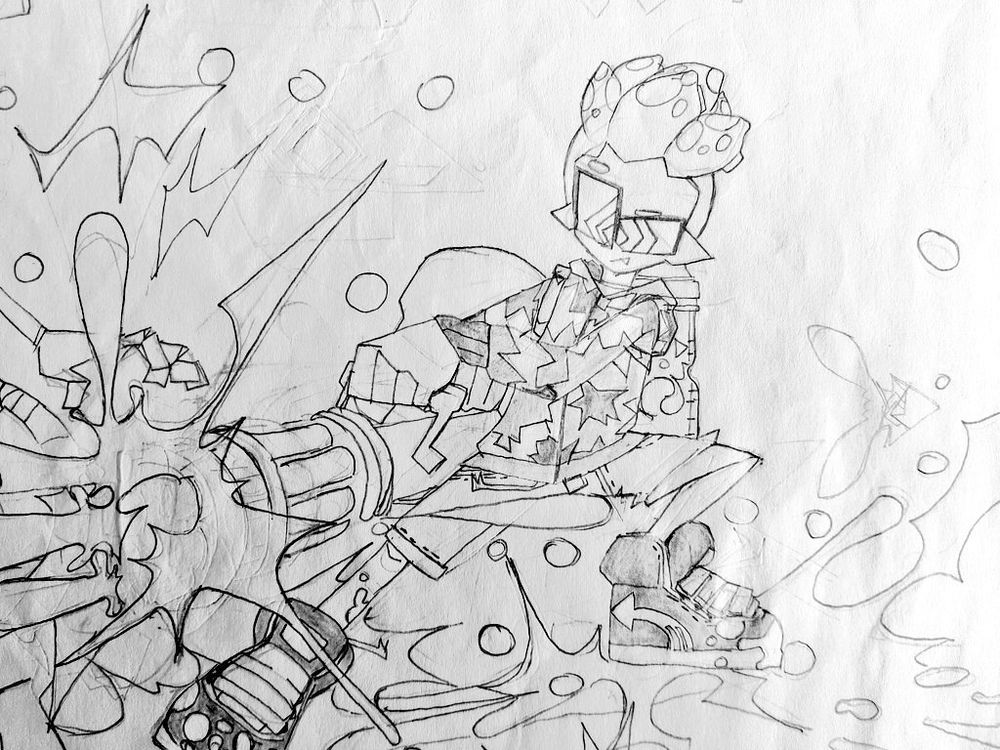 Inkling boy with a splatling.