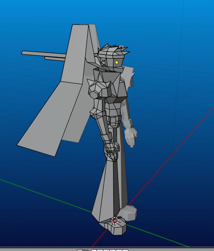 The low poly model.
