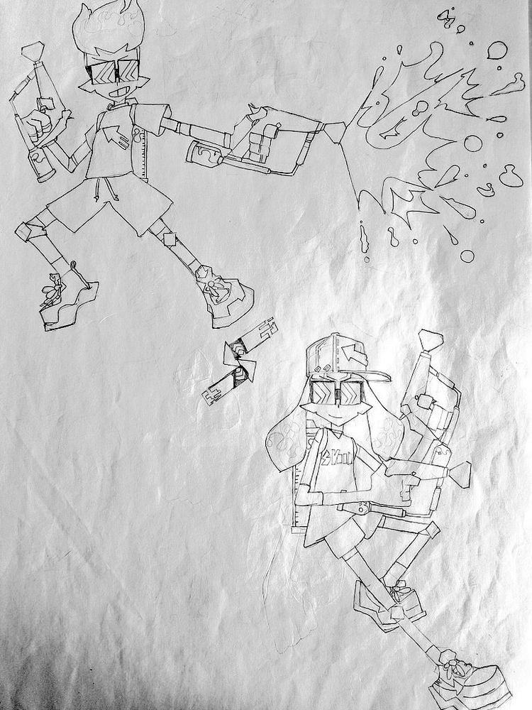 Duel between inklings: Attack vs Defense's "splatfest" idea.