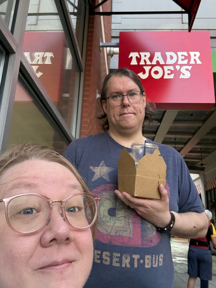 Two silly geese waiting for a Trader Joe’s to open for the first time. 
