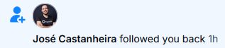 Screenshot of the one and only José Castanheira, pro game developer and creator of the gem that is Exophobia, descending onto Bluesky and gracing me with a follow. I am not worthy.