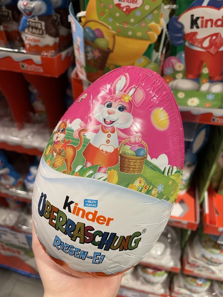 A large kinder surprise egg
