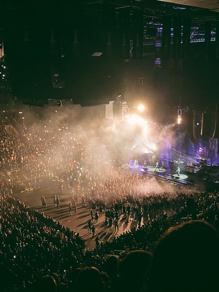 Zoomed up view of the stage and standing room???? from my 2022 MCR concert seats 