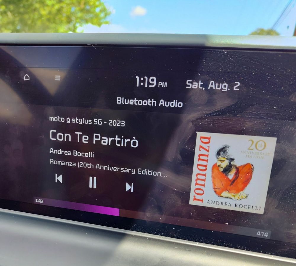 Con Te Patritò by Andrea bocelli. Playing on my car radio.