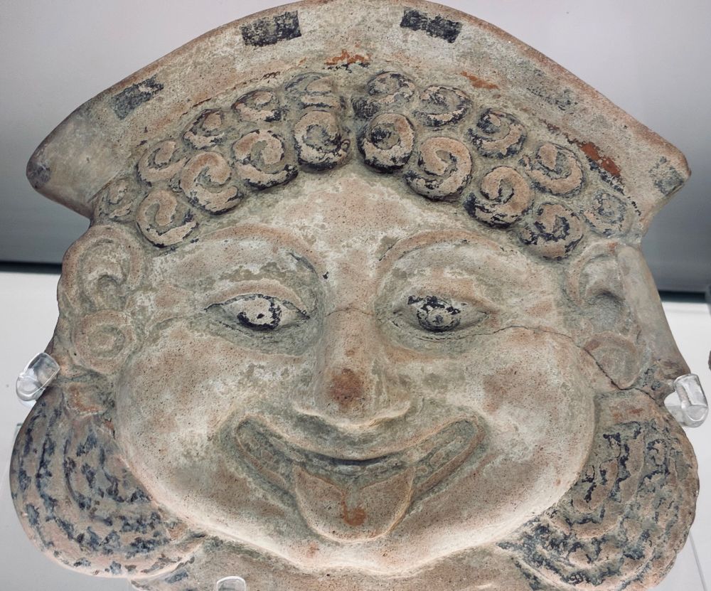 Photo of a Gorgan in stone, taken at the British Museum in London. 