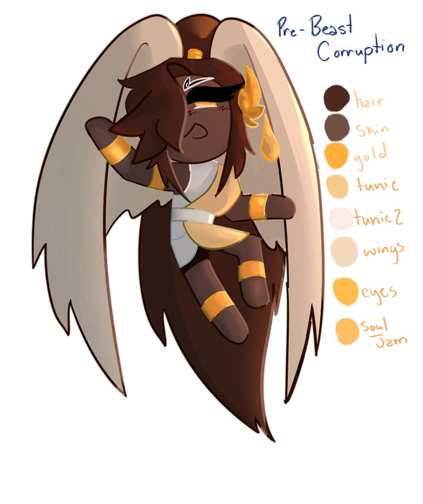 Starting out- messenger of perseverance was a kind cookie- he was often all over the place, being deemed the messenger for the ancients. He never had a kingdoms because of this- but would visit and stay with his friends for weeks to months on end. One day- a spell is casted on him. Before the spell could take root, he uses his magic to create a maze surrounding him and his soul jam. Once the spell takes over, it reveals itself to be a curse- making him go into a coma like sleep. Since that moment- he’s deemed missing- his friends hold out hope- but as centuries pass. The ancients turn to beasts as corruption over takes them. Once they are sealed away- messenger is still asleep, but protected and uncorrupted.