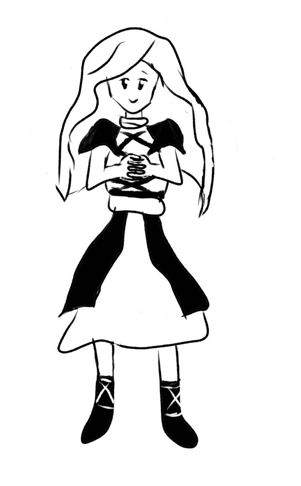 doodle of byakuren from touhou