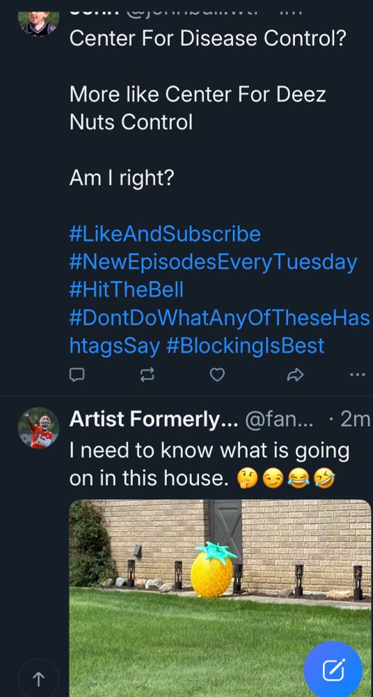 Screenshot of consecutive posts on my tl