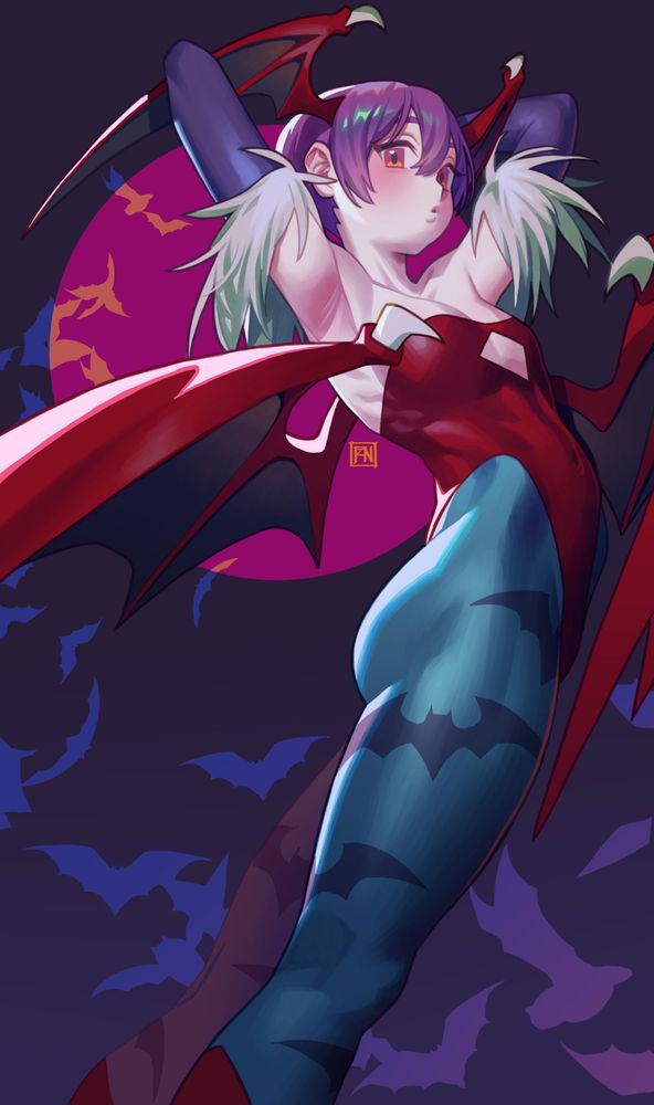 fan art of Lilith from Darkstalkers