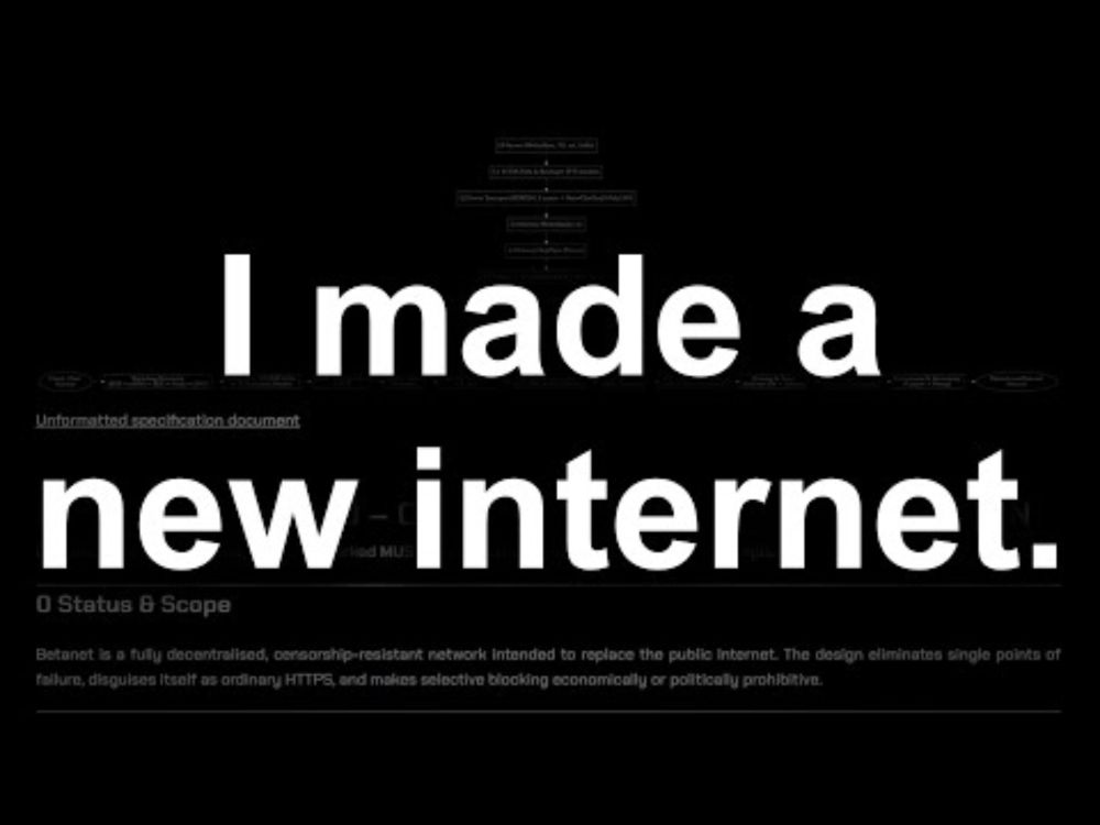 Developers, I need your help. I made a new internet