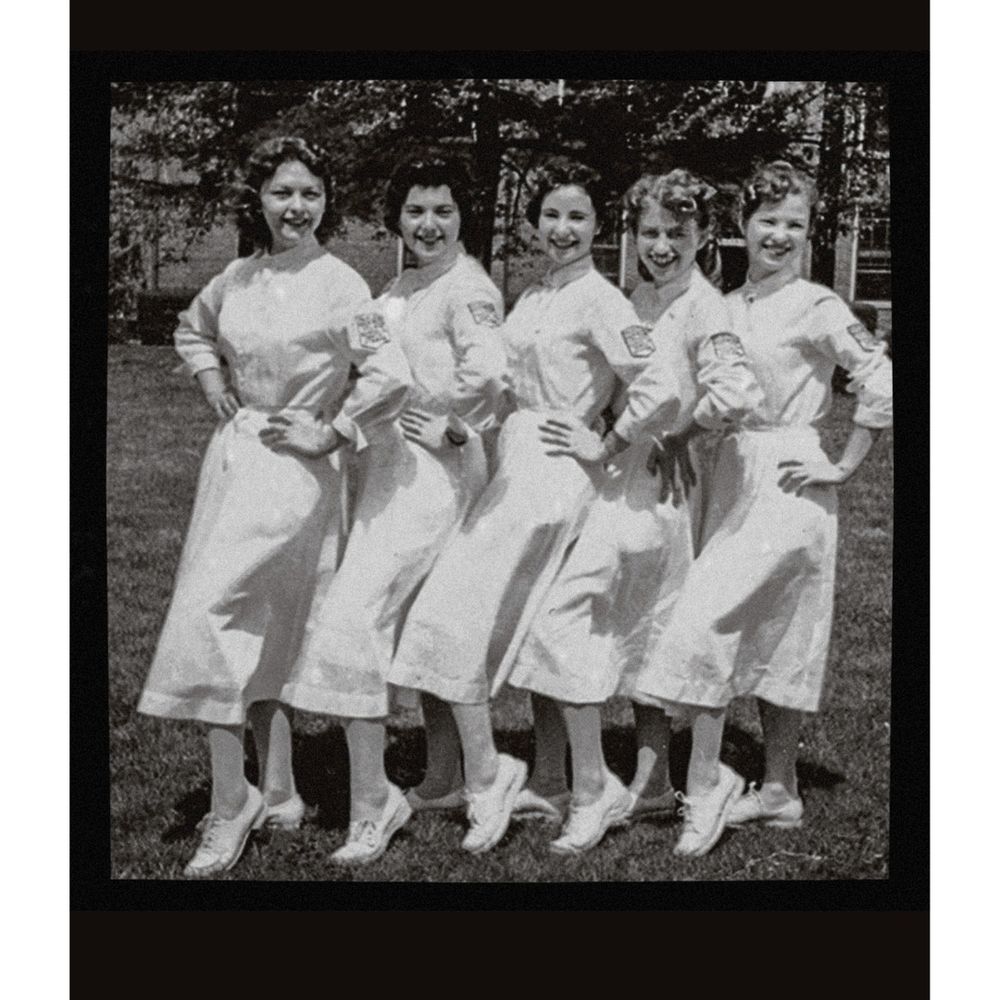 a vintage photo of FDU nursing students.