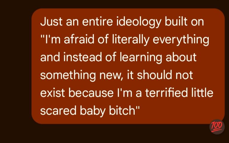 Just an entire ideology built on 