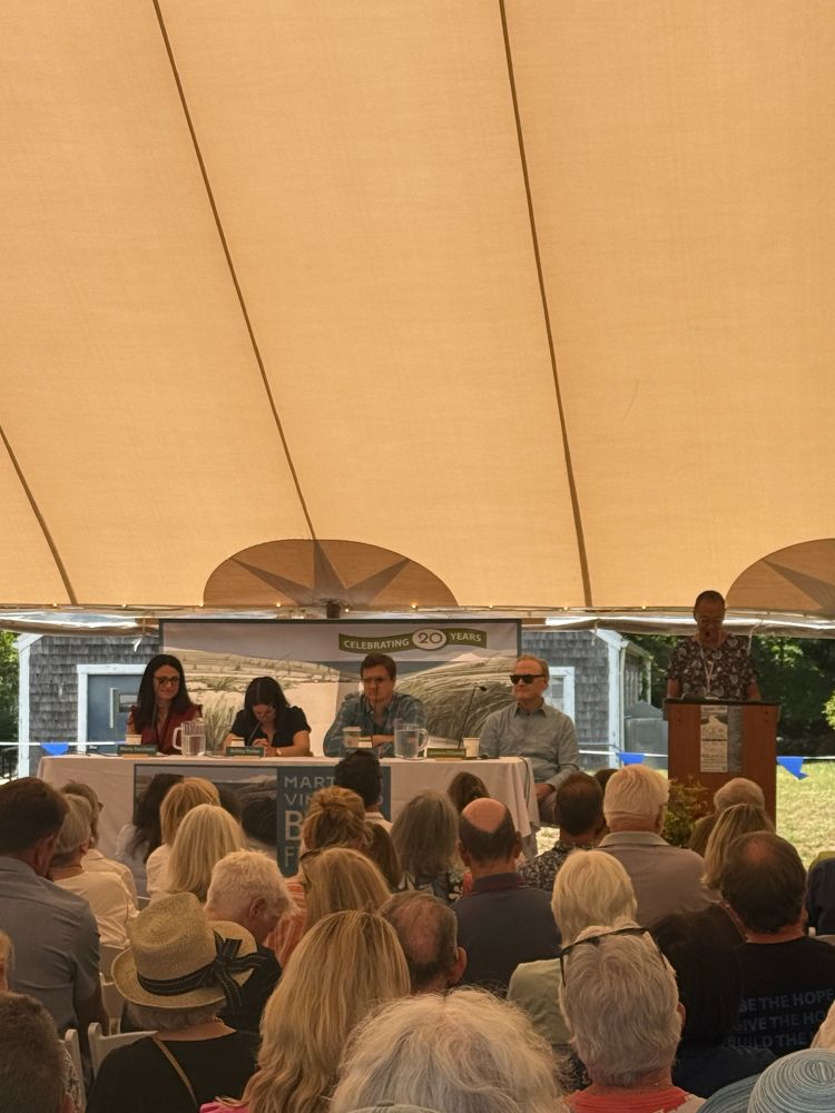 Martha’s Vineyard Book Festival 2025 panel, "The Press Under Pressure: Media's Role in a Shifting Democracy.”