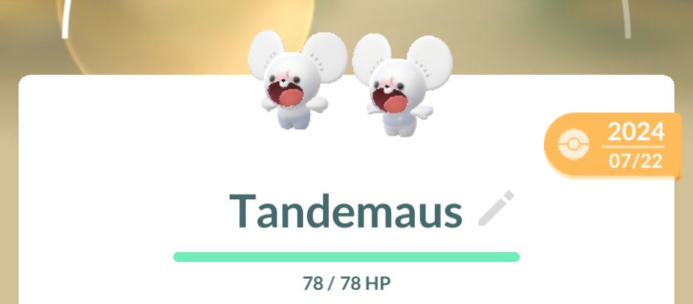 An image of Tandemaus from Pokémon GO
