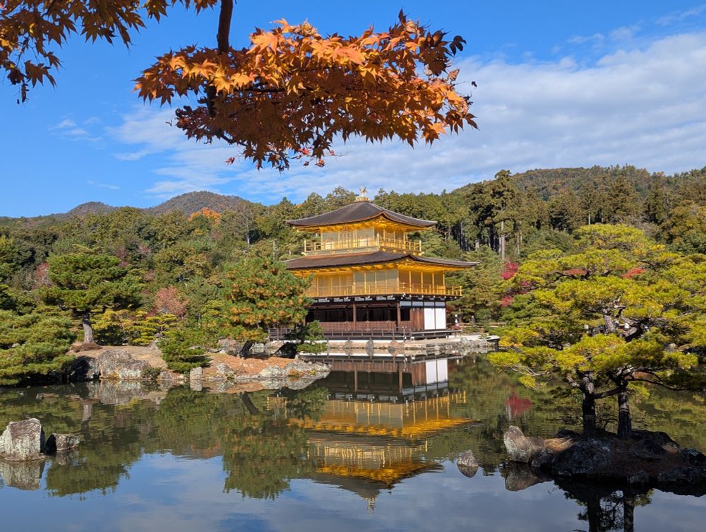 Kinkakuji temple in the fall