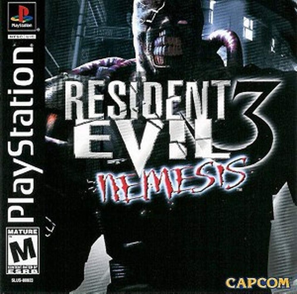 The cover of "Resident Evil 3: Nemesis" for the Sony PlayStation