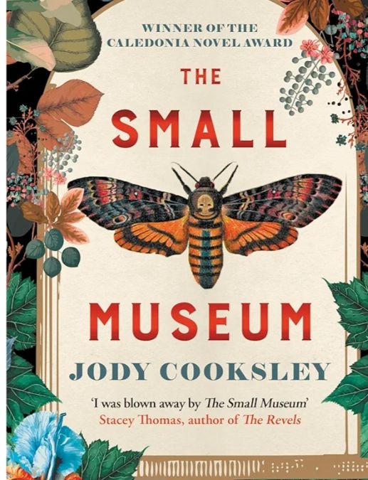 The Small Museum by Jody Cooksley. Book cover depicting a colourful butterfly.